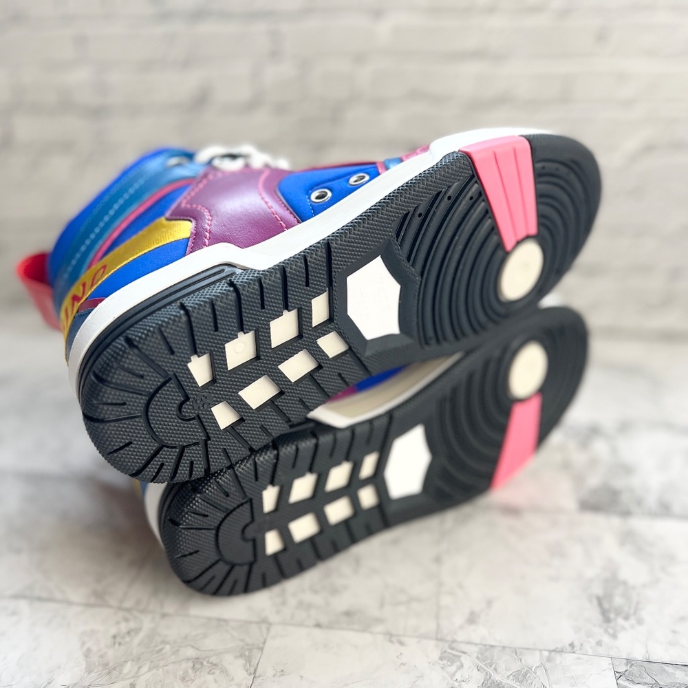 NEW Moschino Kevin 40 Colorblock High Top Sneaker - Picture 8 of 10
